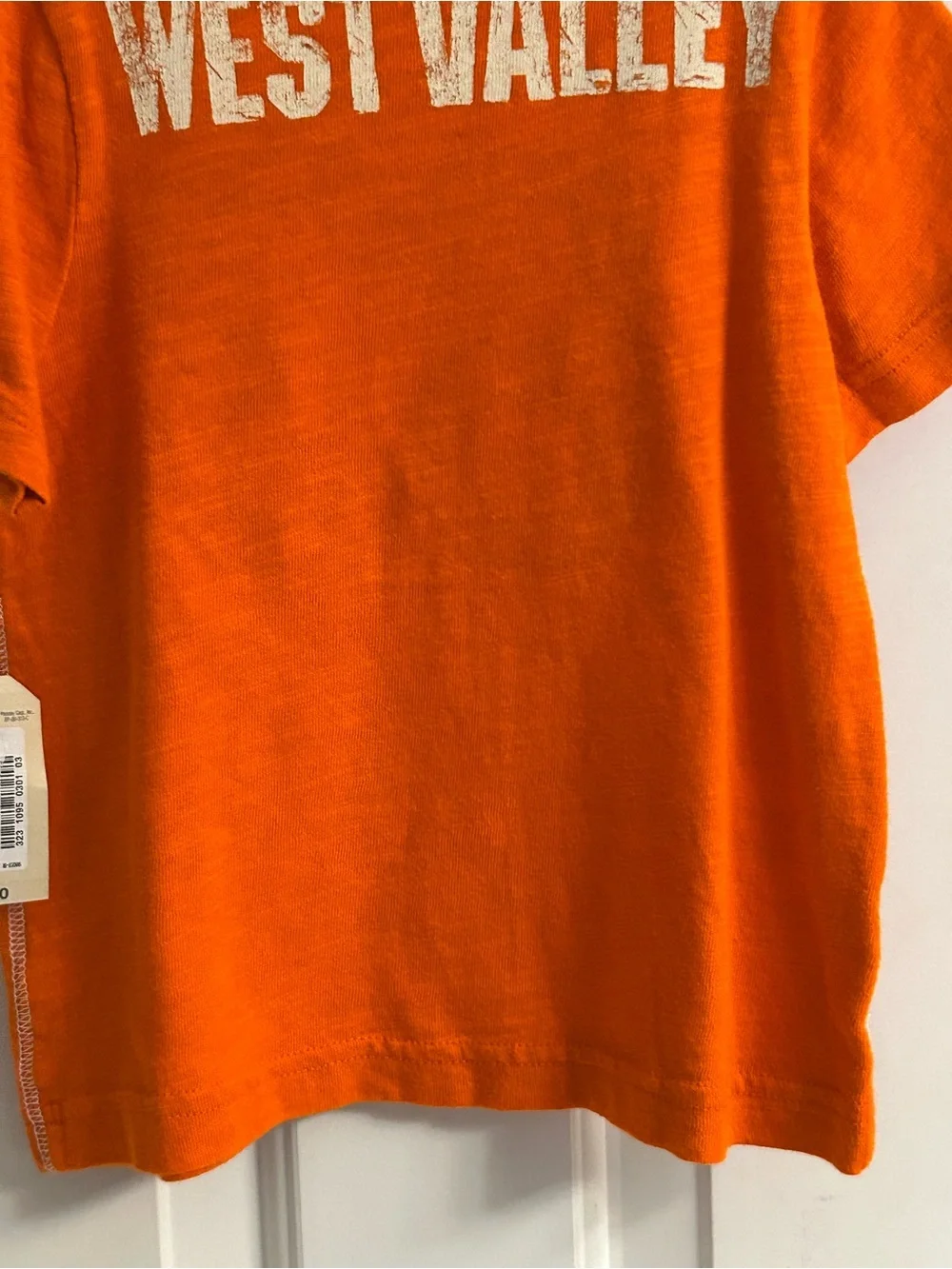 NWT-Boys Arizona Jean Company Orange Tee with Navy '63' On The Front